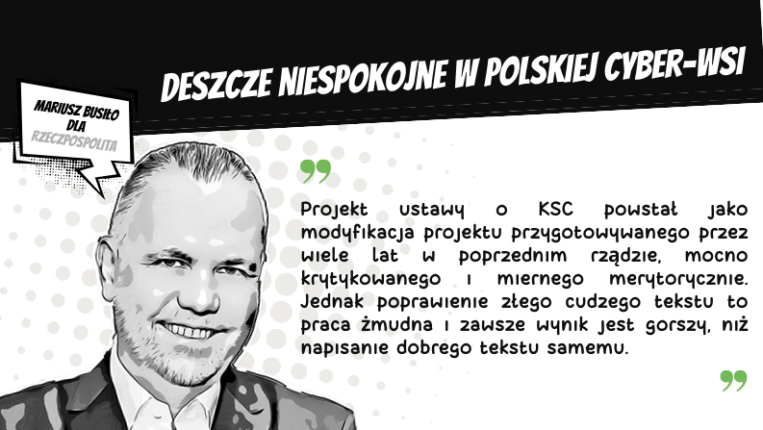 Mariusz Busiło: „Deszcze niespokojne w polskiej cyber-wsi” (Rzeczpospolita)