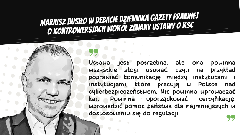 Mariusz Busiło w debacie Dziennika Gazety Prawnej o kontrowersjach wokół zmiany ustawy o KSC